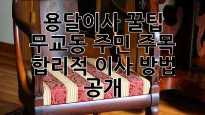 용달이사 꿀팁🍯 무교동 주민 주목! 합리적 이사 방법 공개